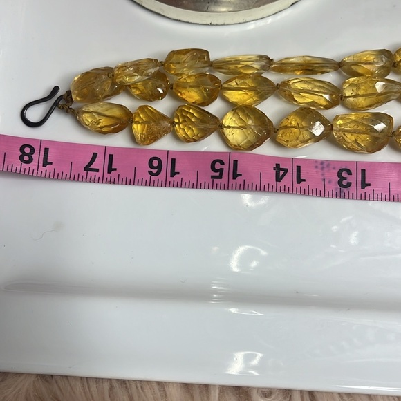 REBECCA COLLINS VINTAGE 3STRAND AMBER NECKLACE - Picture 10 of 13